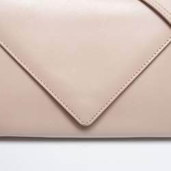 Pre Owned Giuseppe Zanotti Beige Leather Envelope Flap Crossbody Bag