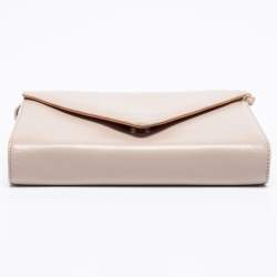 Pre Owned Giuseppe Zanotti Beige Leather Envelope Flap Crossbody Bag