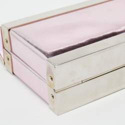 Giuseppe Zanotti Metallic Pink Patent Leather And Metal Box Crossbody Bag