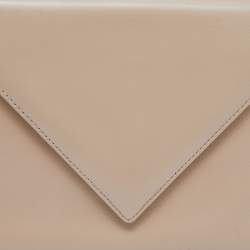 Giuseppe Zanotti Beige Leather Envelope Clutch