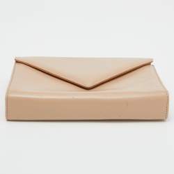 Giuseppe Zanotti Beige Leather Envelope Clutch