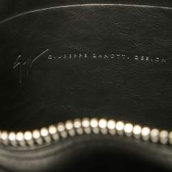 Giuseppe Zanotti Black Leather Zip Detail Marcel Clutch
