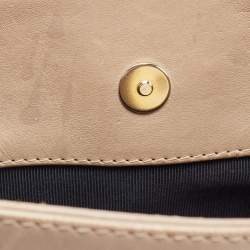Pre Owned Giuseppe Zanotti Beige Leather Oversized Clutch