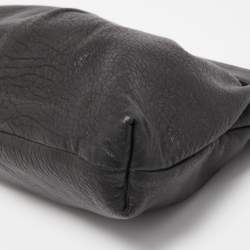 Giuseppe Zanotti Black Grained Leather Oversized Clutch