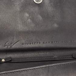 Giuseppe Zanotti Black Leather Logo Crossbody Bag