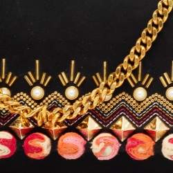 Giuseppe Zanotti Black Suede Diwali Motif Jaya Chain Clutch