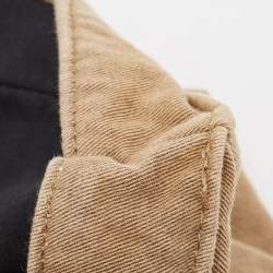 Pre Owned Giuseppe Zanotti Brown Denim Logo Shopper Tote