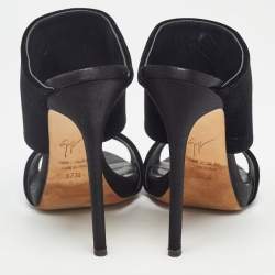 Giuseppe Zanotti Black Velvet Andrea Sandals Size 37.5