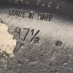 Pre Owned Giuseppe Zanotti Black Leather Ankle Strap Sandals Size 37.5