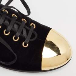 Giuseppe Zanotti Black Velvet Smoking Slippers Size 38