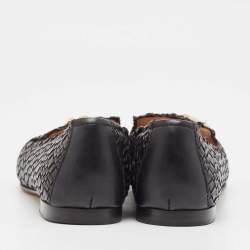 Giuseppe Zanotti Black Woven Leather Smoking Slippers Size 37