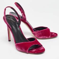 Giuseppe Zanotti Purple Velvet Nostyle Ankle Strap Sandals Size 39