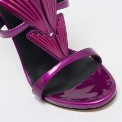 Giuseppe Zanotti Purple Patent Leather Cruel Ankle Strap Sandals Size 40