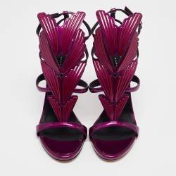 Giuseppe Zanotti Purple Patent Leather Cruel Ankle Strap Sandals Size 40