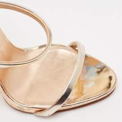 Giuseppe Zanotti Rose Gold Leather Darsey Sandals Size 37