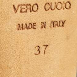 Pre Owned Giuseppe Zanotti Black Patent Leather Peep Toe Pumps Size 37