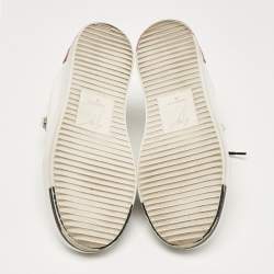 Giuseppe Zanotti White/Black Leather Frankie Low Top Sneakers Size 38
