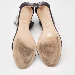 مملوكة مسبقًا صندل جويسيبي زانوتي سيور كاحل أسود آمور مقاس 40