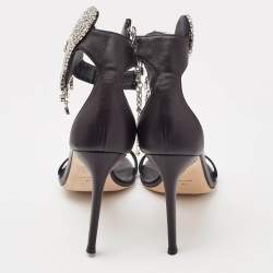 مملوكة مسبقًا صندل جويسيبي زانوتي سيور كاحل أسود آمور مقاس 40