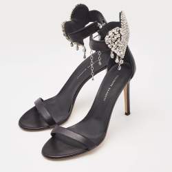 مملوكة مسبقًا صندل جويسيبي زانوتي سيور كاحل أسود آمور مقاس 40