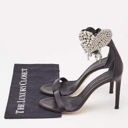 مملوكة مسبقًا صندل جويسيبي زانوتي سيور كاحل أسود آمور مقاس 40