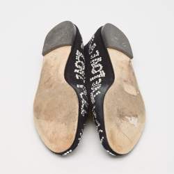 Giuseppe Zanotti Black Suede Crystal Embellished Ballet Flats Size 36