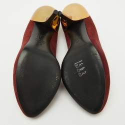 Giuseppe Zanotti Burgundy Suede Metal Heel Platform Pumps Size 37