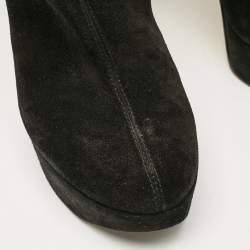 مملوكة مسبقًا Giuseppe Zanotti Black Suede Over The Knee Boots Size 39