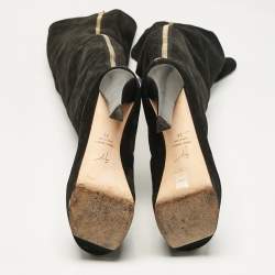 مملوكة مسبقًا Giuseppe Zanotti Black Suede Over The Knee Boots Size 39