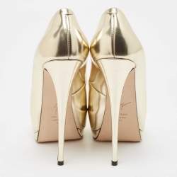 Giuseppe Zanotti Gold Leather Super Sharon Pumps Size 40