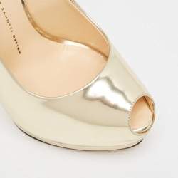 Giuseppe Zanotti Gold Leather Super Sharon Pumps Size 40