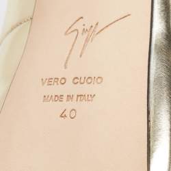 Giuseppe Zanotti Gold Leather Super Sharon Pumps Size 40