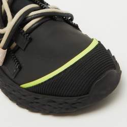 Giuseppe Zanotti Black Mesh and Rubber Urchin Sneakers Size 36