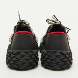 Giuseppe Zanotti Black Mesh and Rubber Urchin Sneakers Size 36
