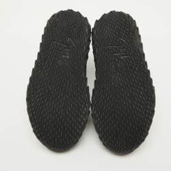 Giuseppe Zanotti Black Mesh and Rubber Urchin Sneakers Size 37