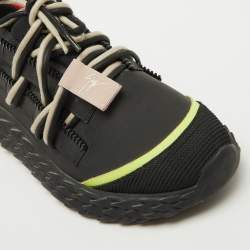 Giuseppe Zanotti Black Mesh and Rubber Urchin Sneakers Size 37