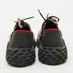 Giuseppe Zanotti Black Mesh and Rubber Urchin Sneakers Size 37