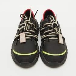 Giuseppe Zanotti Black Mesh and Rubber Urchin Sneakers Size 37