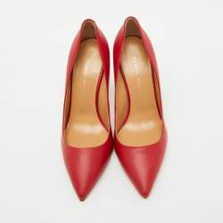 Giuseppe Zanotti Red Leather Pointed Toe Pumps Size 36