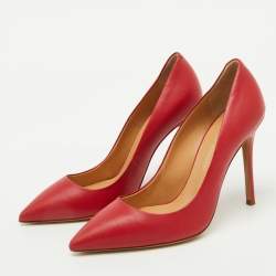 Giuseppe Zanotti Red Leather Pointed Toe Pumps Size 36