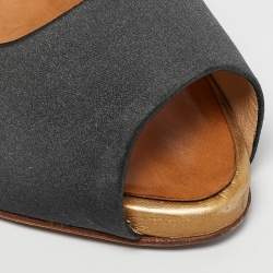 Giuseppe Zanotti Tricolor Leather and Satin Peep Toe Pumps Size 38