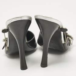 Giuseppe Zanotti Black Leather Pointed Toe Mules Size 40
