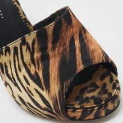 Giuseppe Zanotti Brown/Black Satin Nettie Sandals Size 39.5