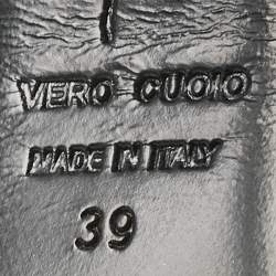 مملوكة مسبقًا Giuseppe Zanotti Black Satin Crystal Embellished Open Toe Pumps Size 39