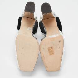 Pre Owned Giuseppe Zanotti Silver Patent Leather Mary Jane Pumps Size 40