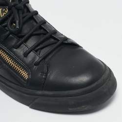 Giuseppe Zanotti Black Leather Augus Sneakers Size 39