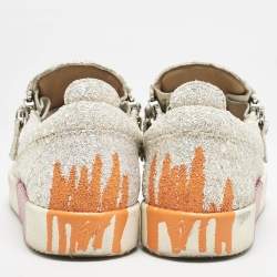 Giuseppe Zanotti Multicolor Glitter Frankie Lace Up Sneakers Size 37