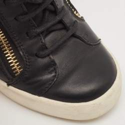 Giuseppe Zanotti Black Leather Cruel Summer High Top Sneakers Size 36