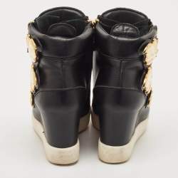 Giuseppe Zanotti Black Leather Cruel Summer High Top Sneakers Size 36