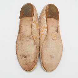 Giuseppe Zanotti Beige Lace Cap Toe Ballet Flats Size 37